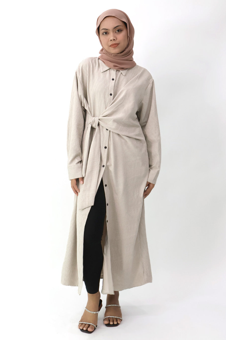 L/S Wrap Shirt Dress