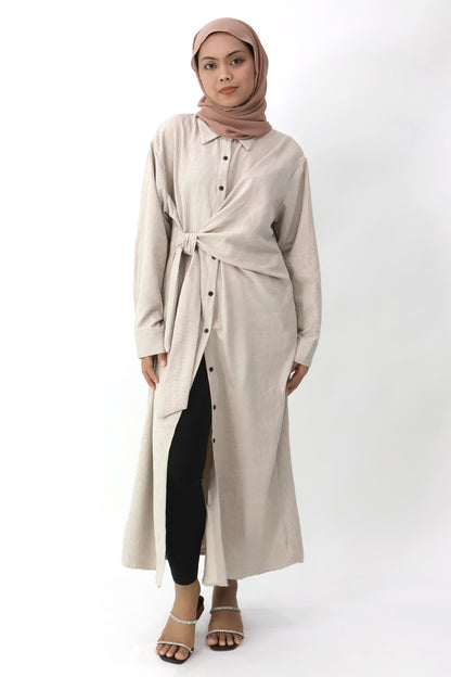 L/S Wrap Shirt Dress