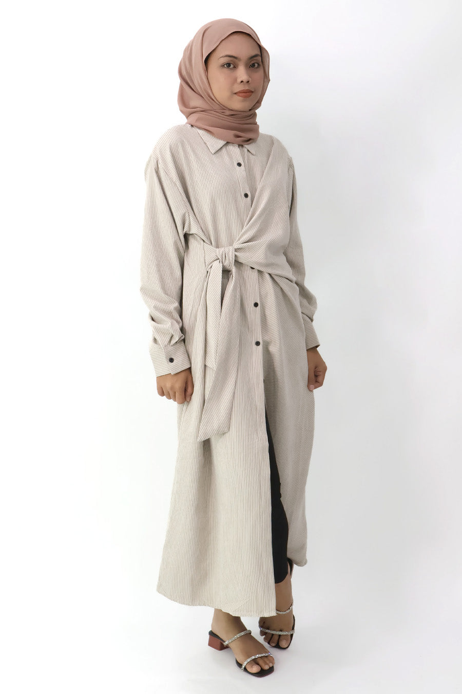 L/S Wrap Shirt Dress