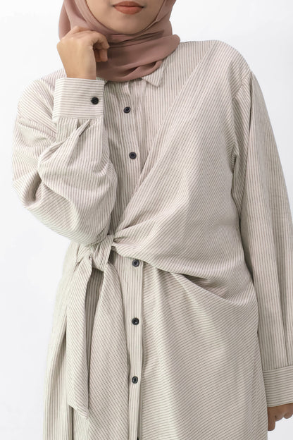 L/S Wrap Shirt Dress