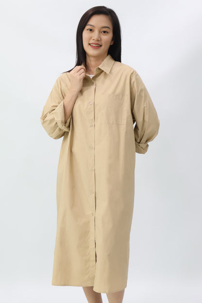 Oversized Midi Shirt Dress