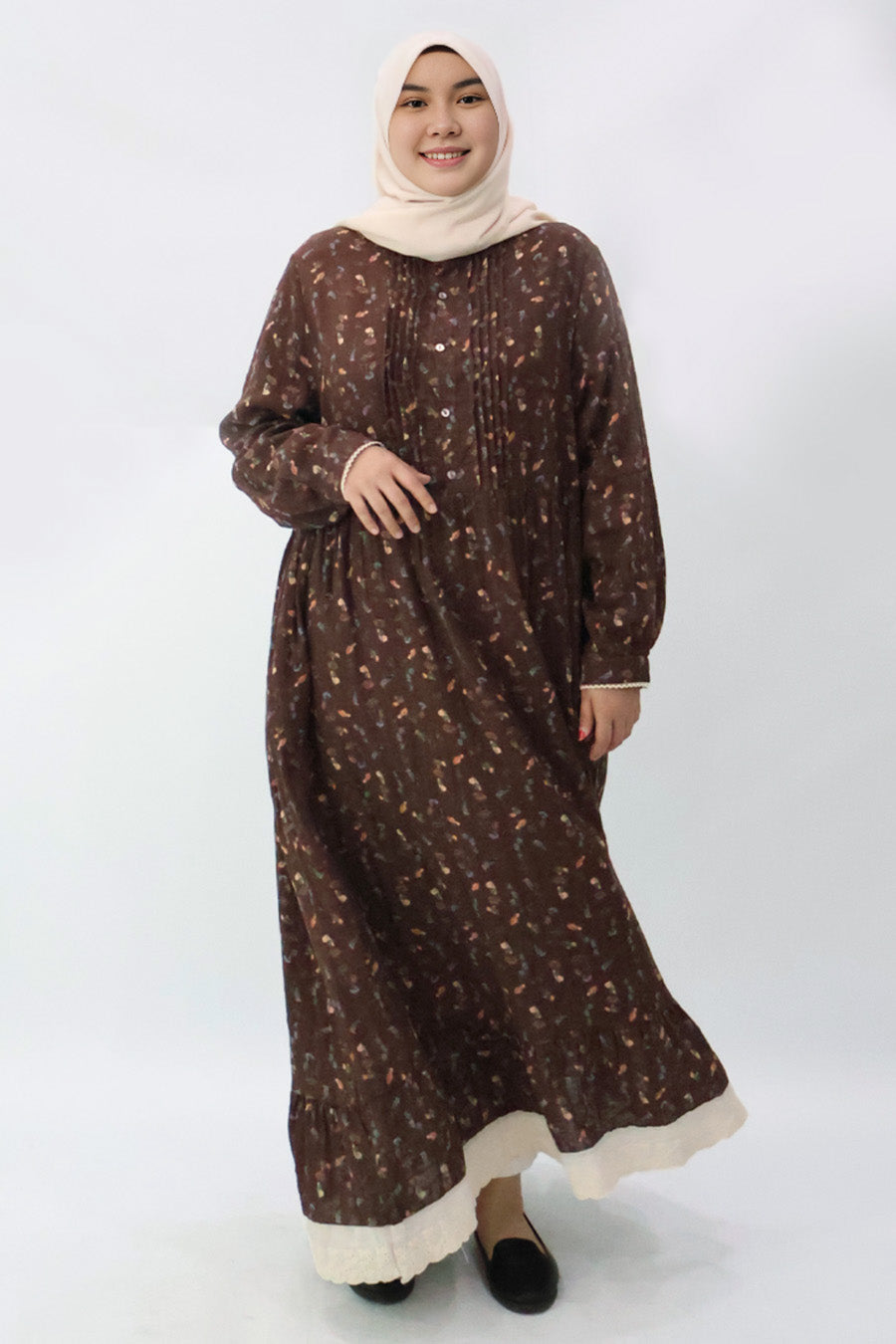 Pintuck Maxi Dress