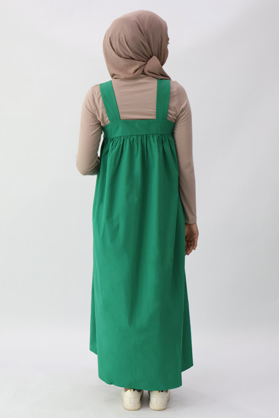 Solid Square Neck Long Dress