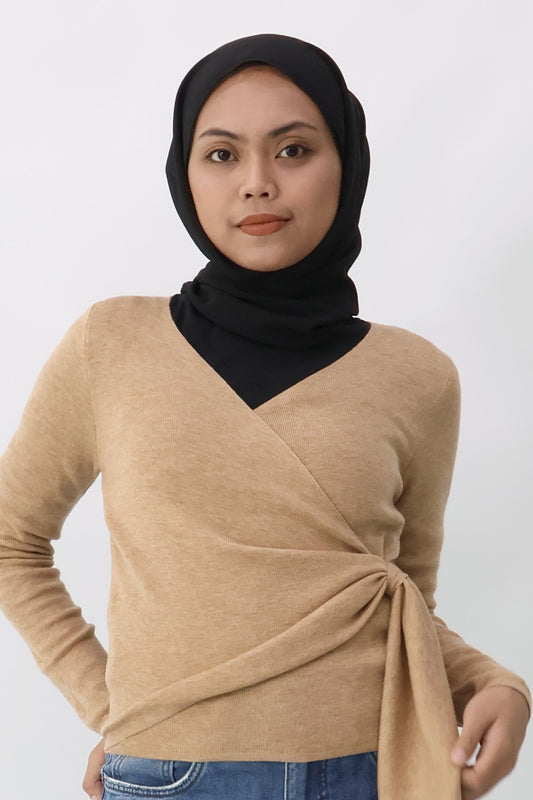 L/S Wrap Knit Top