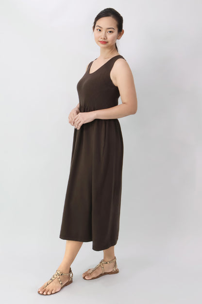 Sleeveless Gathered Knit Dress