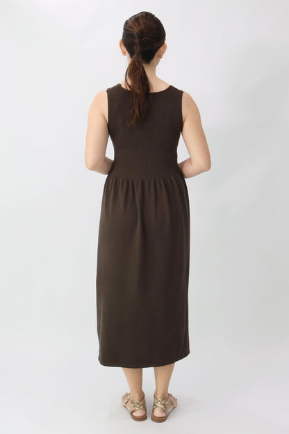 Sleeveless Gathered Knit Dress