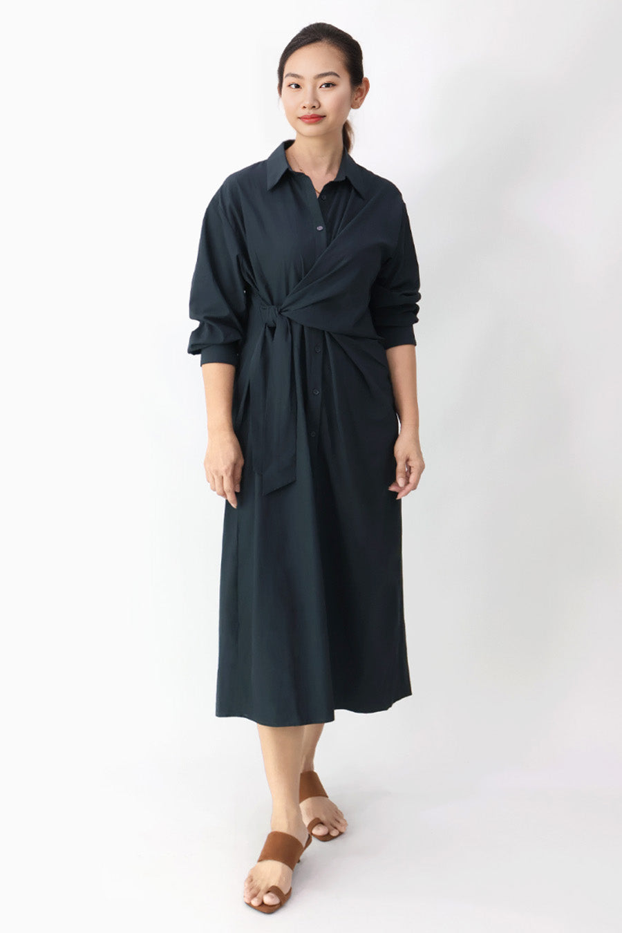 L/S Wrap Shirt Dress