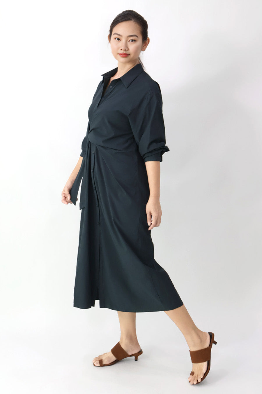 L/S Wrap Shirt Dress