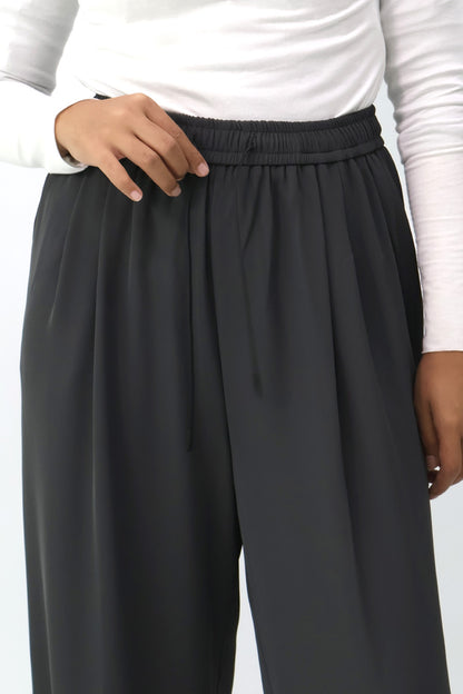 Drawstring Wide Leg Pants